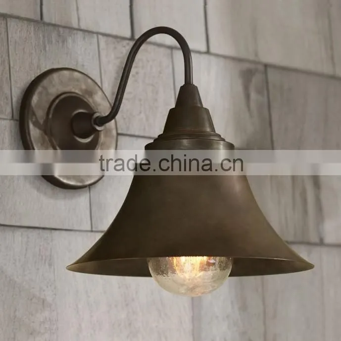 Aged Steel Edison Bulb Wall Light