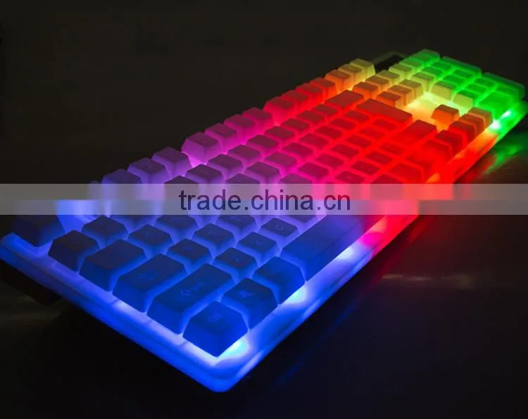 Manufacture Wired USB Mechanical Backlit Colorful USB Keyboard