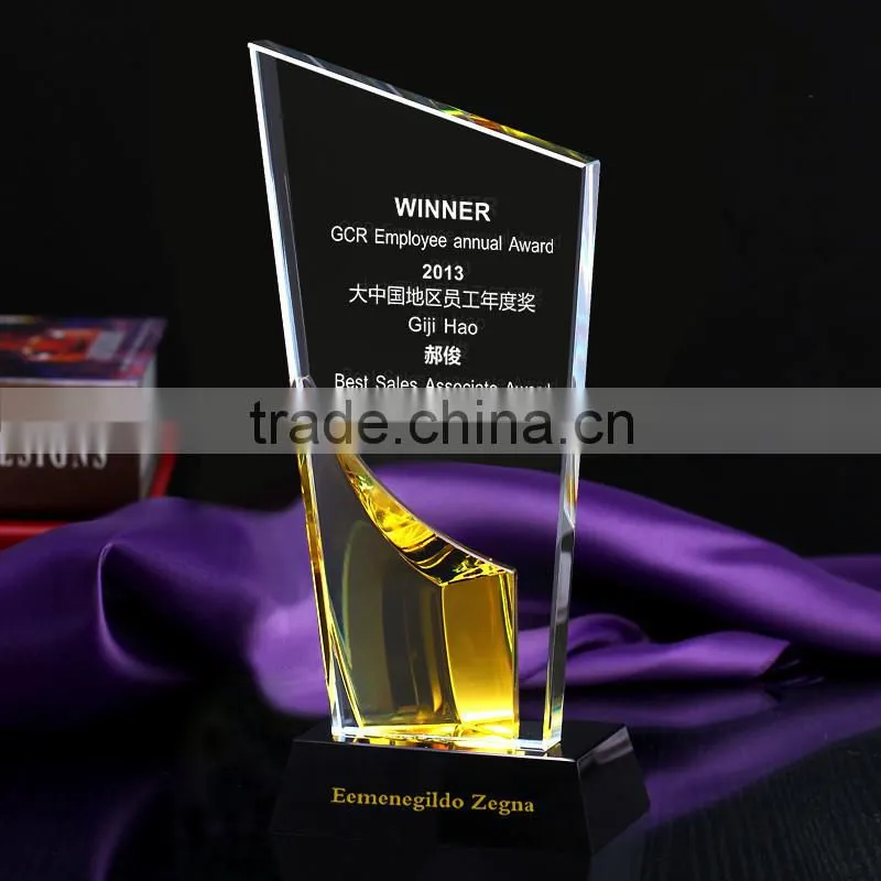 glass trophy crystal award for Souvenir Gifts star model
