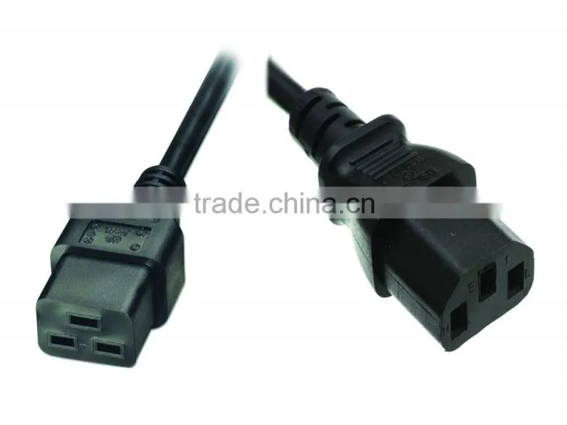 IEC320 C13 to C19 Female Connector Power Cord