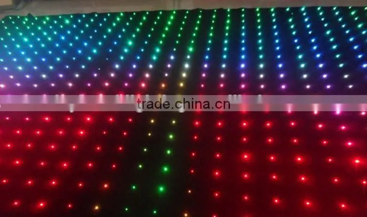 Bar background light led star curtain Video Cloth P10 , each square meter about 110 lamps RGB 3IN1
