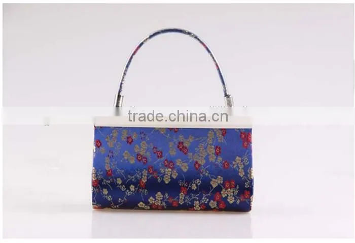 Colourful silk cloth mini bag classical bride hand bag evening bag