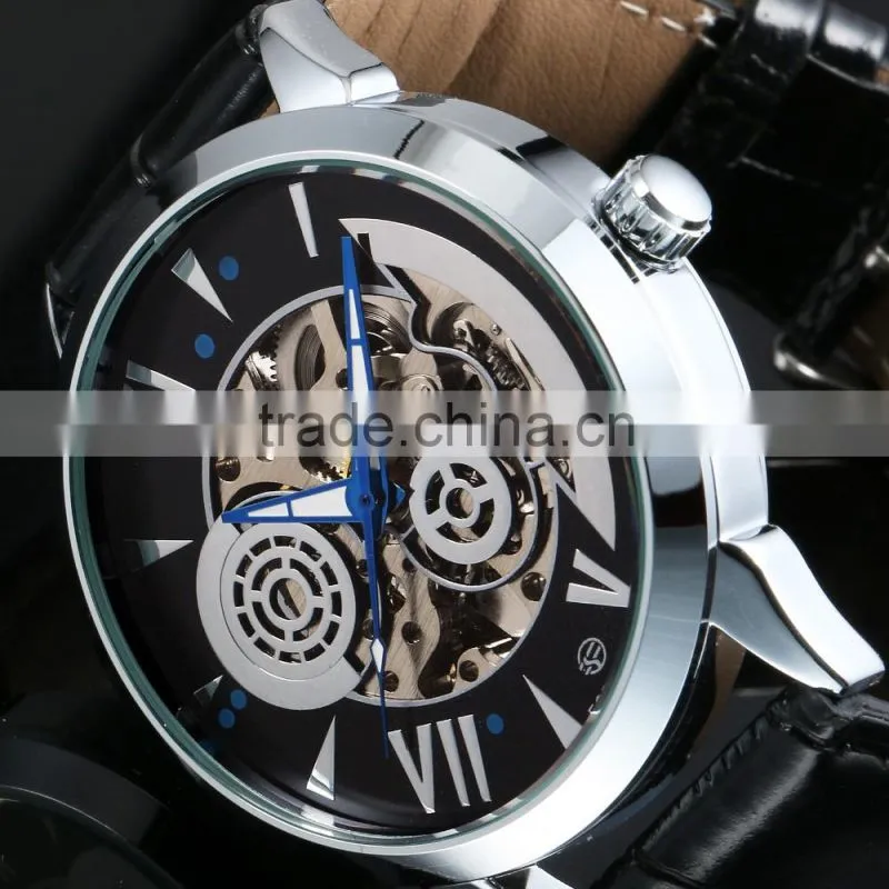 2016 Mens Luxury Men Skeleton Mechanical Hand Watch Brand Watches ZB004