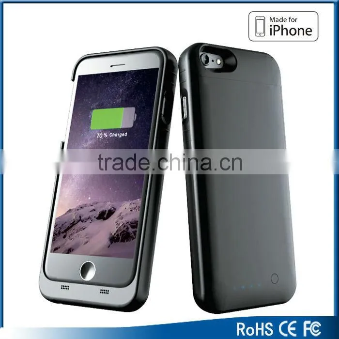 hot sell for iphone 6s battery case, silicone plastic battery case and phone case for iphone 6s