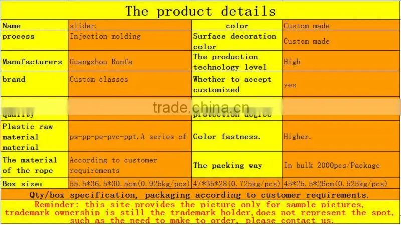 Sportswear Plastic zipper puller wholesale
