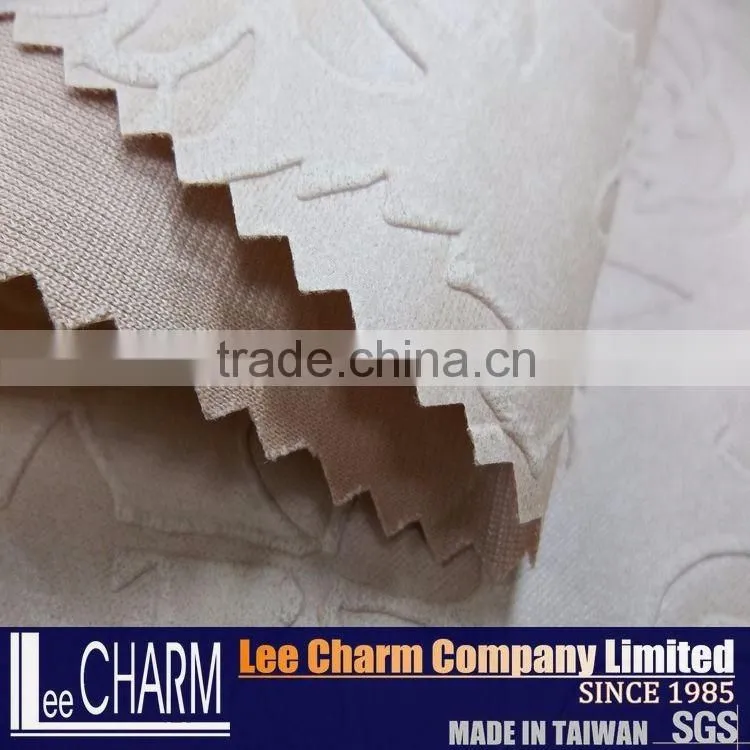 100% Polyester Rose Patterns Leather-look Fabric for Upholstery