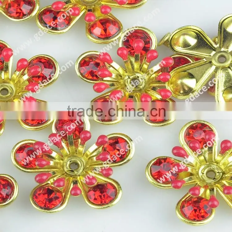 Decorative Siam metal flower use for leather bag