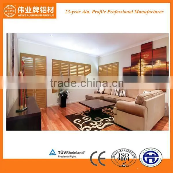 Wood grain louver window frames