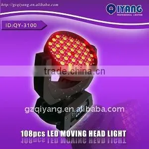 2 QY-3100 108pcs*3W rgb led moving head light