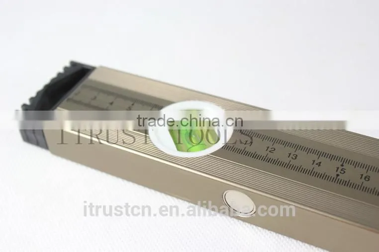 Gauging Tools aluminium spirit level with ruler and good bubble MT2050