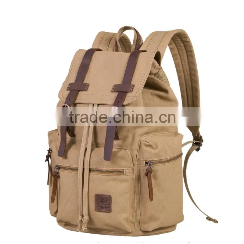 high quality backpack,hot sale custom backpack bag,fashion simple plain canvas backpack