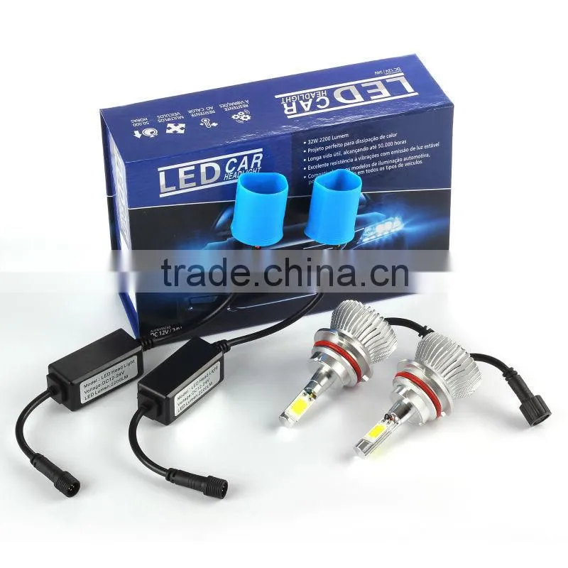 Double sides high low beam car led headlight 28W 2200LM 9004 / 9007