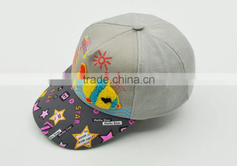 Hot! Popular Comfortable Adjustable Custom Cute Funny Children Kids Outdoor Sport Cotton Baseball Cap camo baseball cap