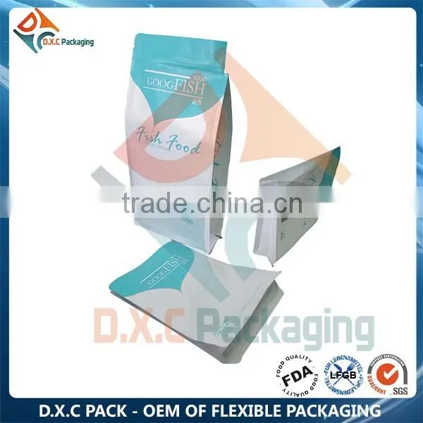 Pet Food Packaging White Kraft Paper Bag WIth Window