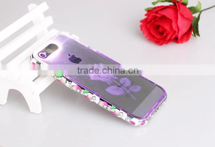 Hot selling Metal frame/PC LED Phone Case