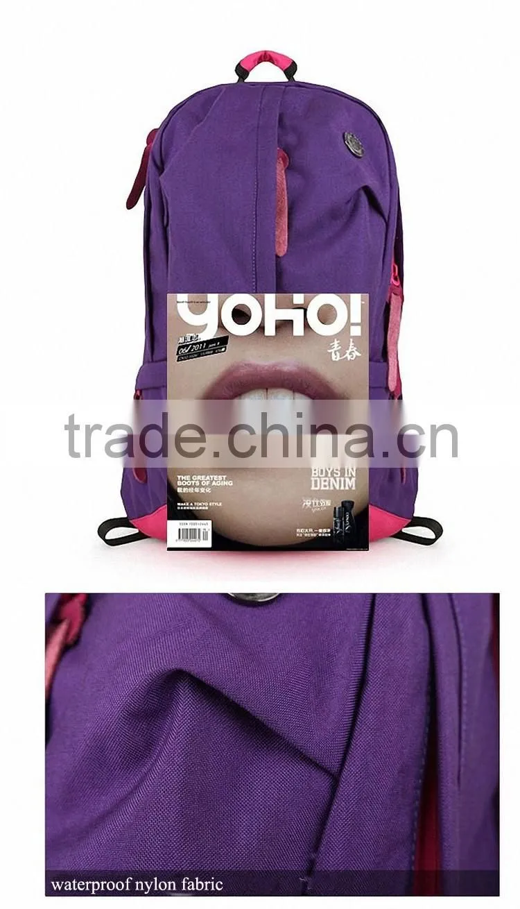 China alibaba wholesale korea style Pure color travel bag backpack fashion Student backpack