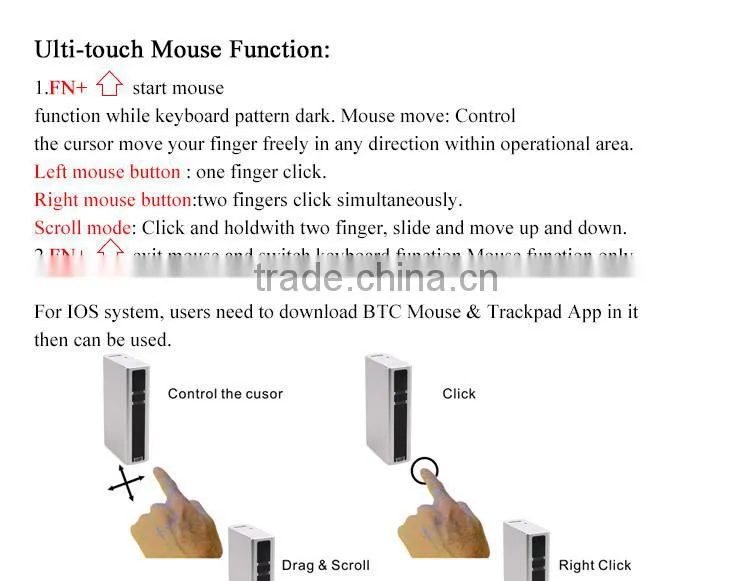 Mini Wireless Keyboard with Trackball Mouse for Smartphone Laptop