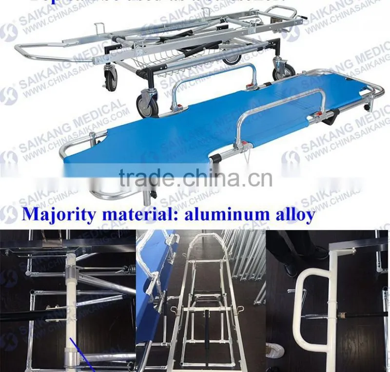 Alibaba China Back Adjustable Stretcher Trolley