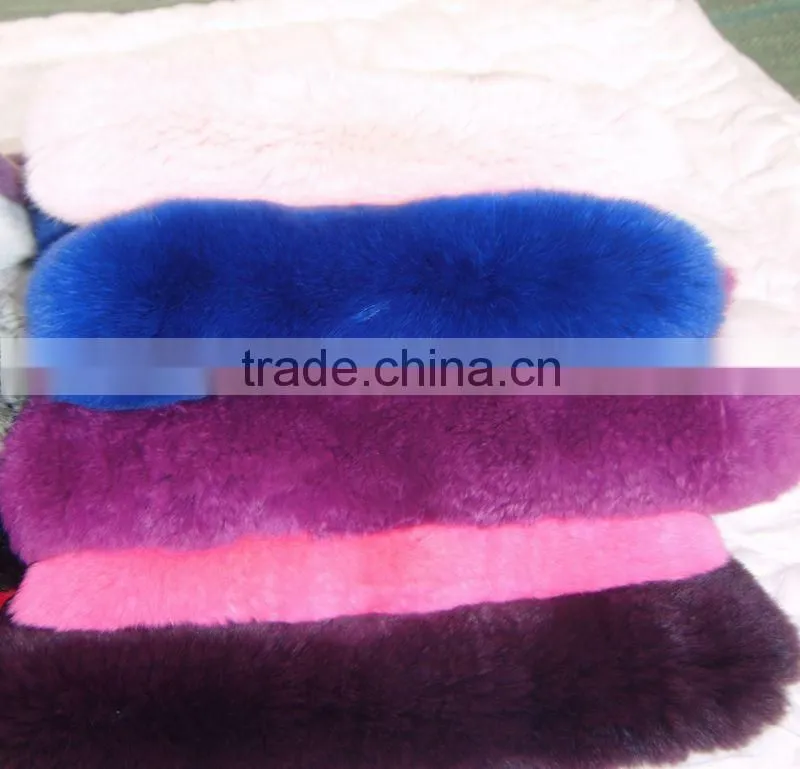 Multicolor Genuine rex rabbit fur plate for garment /ihpone covers
