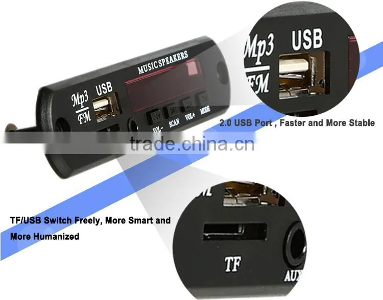 fm mp3 usb sd aux auido decoder board