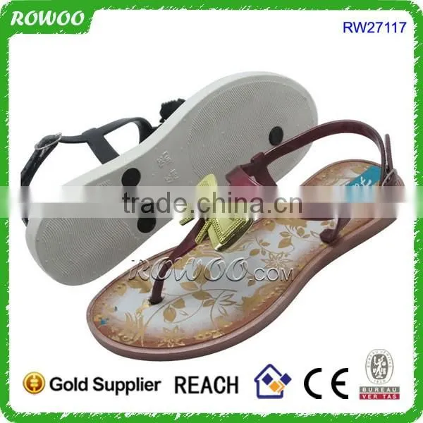 2016 Hot sale PVC comfort ladies slippers shoes and sandals