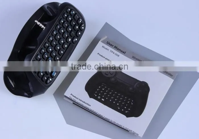 propshiping Black Bluetooth Mini Wireless Chatpad Message Keyboard for Sony Playstation 4 PS4 Controller Gmaepad