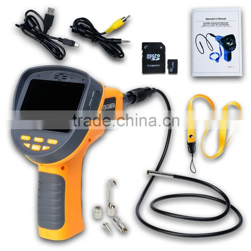DVR 3.5" LCD Endoscope Borescope Video Recordable 1M IP67 Free 8GB Zoom 8.5mm Inspection Camera