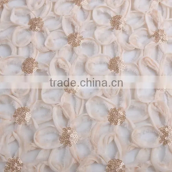 hot sale sequins chiffon ribbon twine embroidery design indian embroidery lace