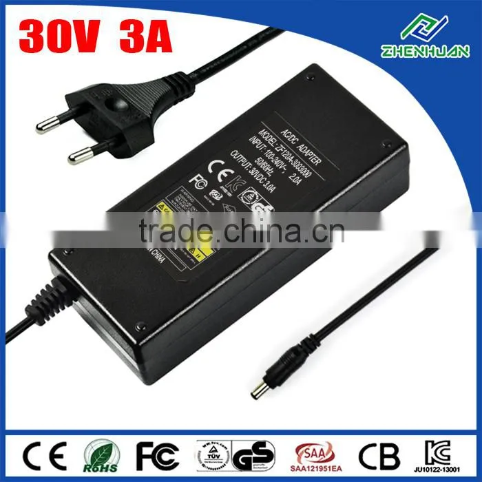 30V AC DC adapter 30V 3A power adapter desktop type connection