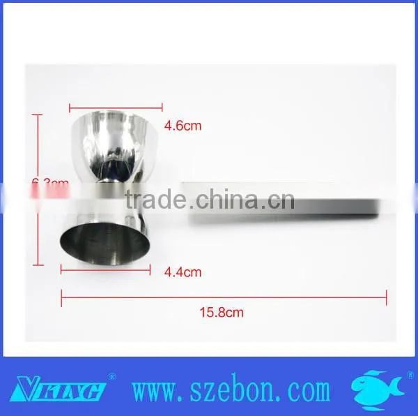 Hot sale gold printed stainless steel double jigger for advanced bar