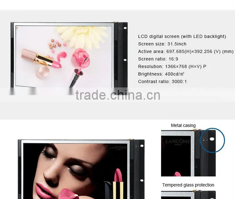 Heavy duty lcd frameless monitor 32 inch,32 inch open cell lcd display panel flexible mount led advert lcd panel