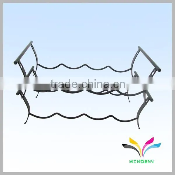 Ladder style 4 holders black one line liquor display bottle cheap wine racks