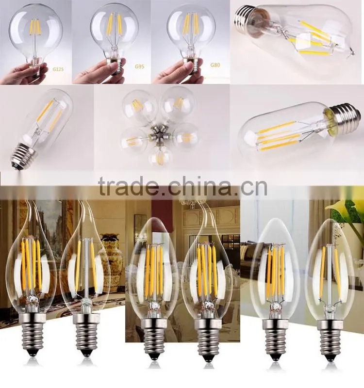 2W B22/E14/e27 led filament bulb dimmable filament led bulb with good price