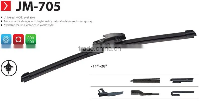 JM-705 Bracketless All Season Windshield Wiper Replacement Blade