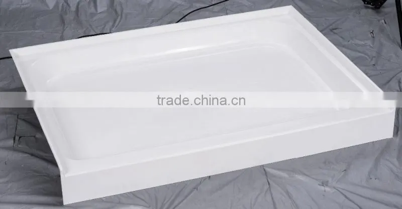 North America AUS market UPC/cUPC certified tile flange shower base, portable shower tray, 3 side aclove tile flange shower base