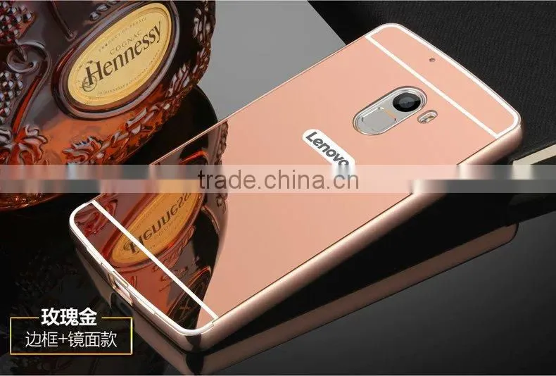 High Quality Metal Aluminum Bumper Mirror Cell Phone Back Cover Case For Lenovo K4