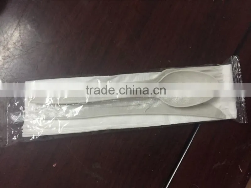Biodegradable cornstarch tableware cutlery set