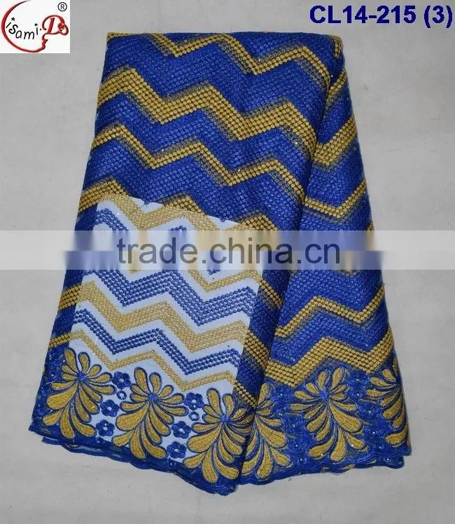 CL14-215 High quality african french net lace fabric, tulle lace fabric wholesale