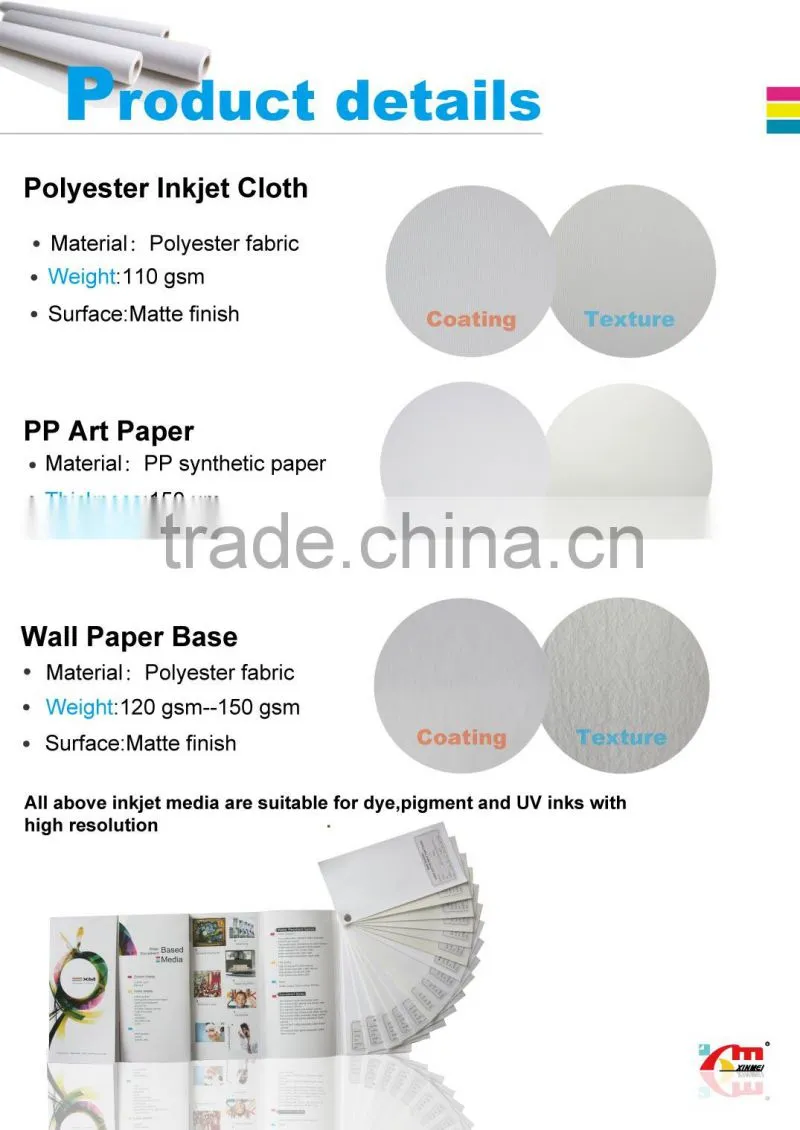 matt 175GSM waterproof wall paper canvas factory