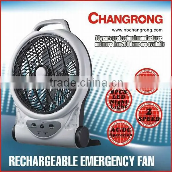 rechargeable fan with light