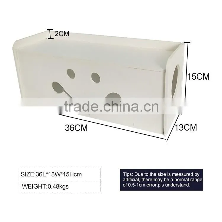 Korean Style Two Size Carved Cable Wire Storage Box Cable Storage Box Case Wire Management Socket Safety Tidy Organizer