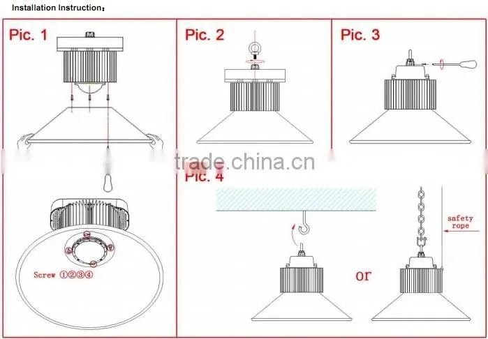 China delivery 100W LED high bay light for baseball and tennis