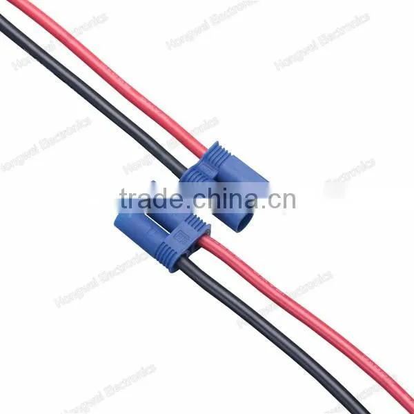 Industrial battery wiring harness UL3135 silicone wire gold plated EC5 female connector cable assembly
