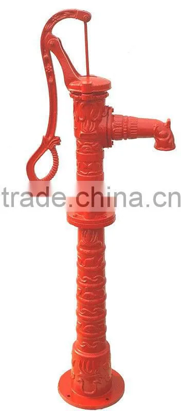cast iron hand pump garden villiage using