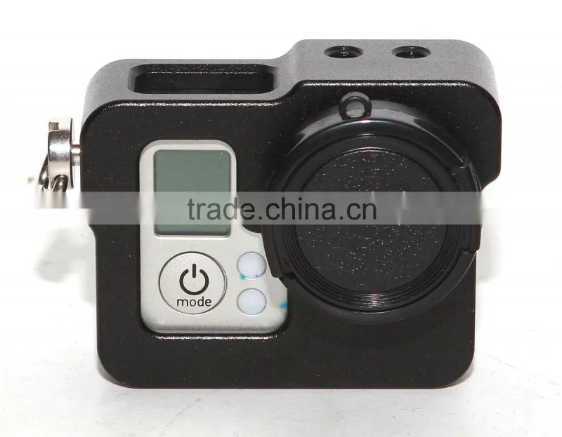 2015 New Telesin Professional go pro aluminum camera housing case for go pro 4/3+/3