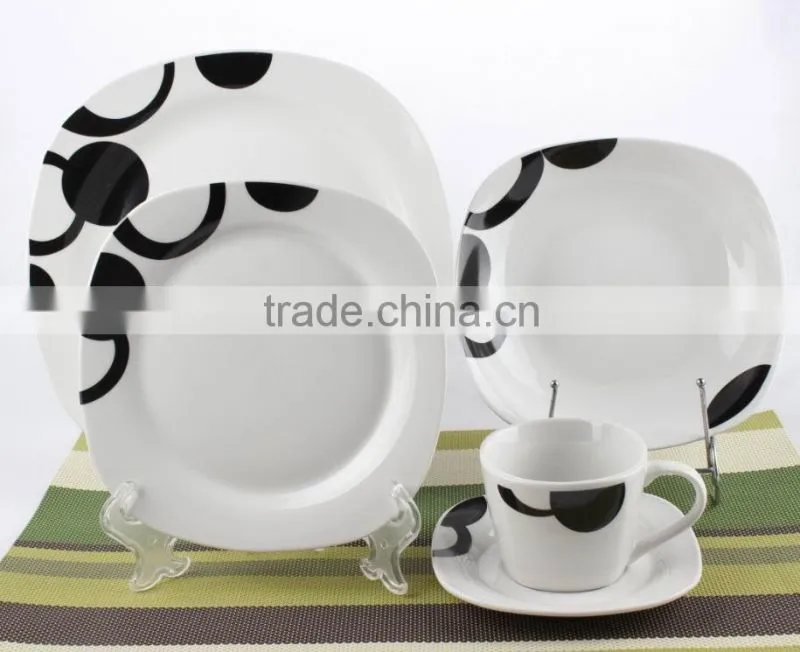 20 pcs ceramic square dinner set,ceramic houseware