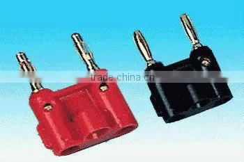 4mm female banana jack connector with red plastic part