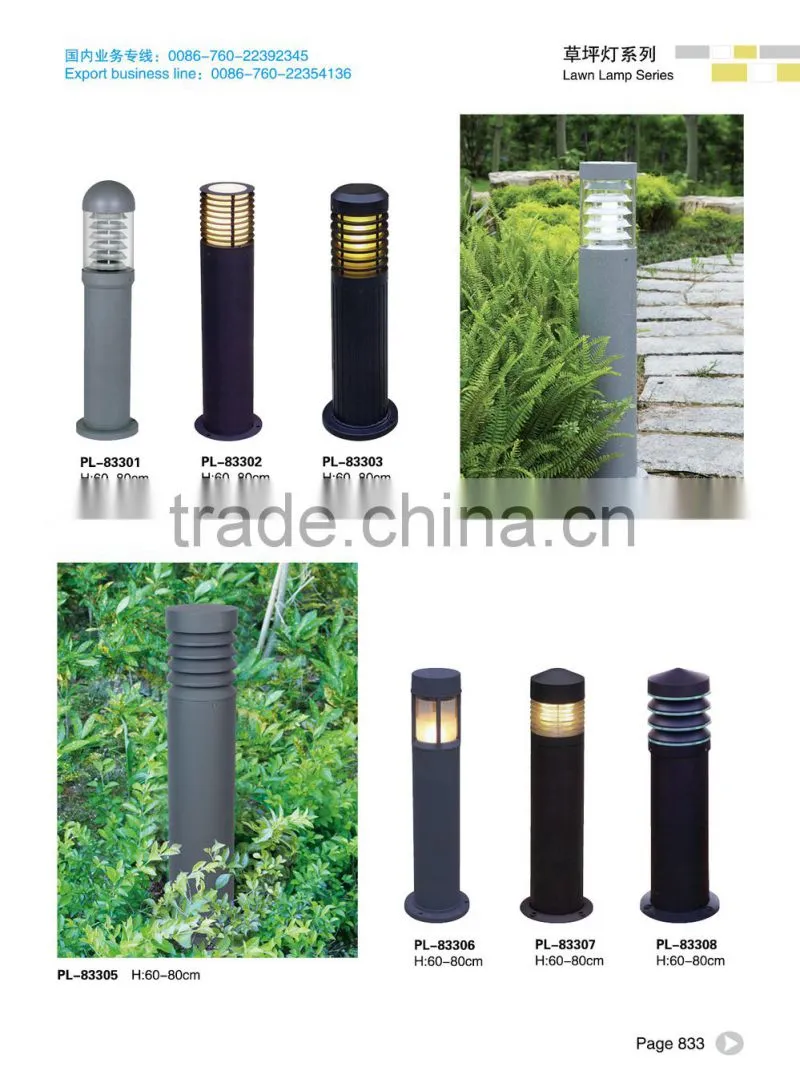 Manufacturer new design Aluminium lawn lamp with CE RoHS