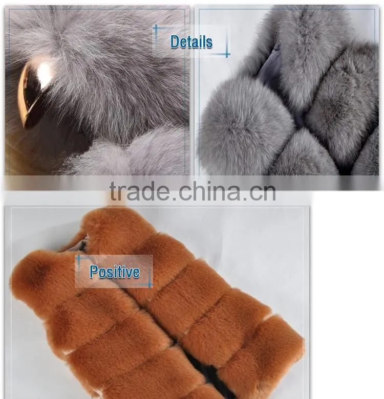 women pink pattern faux fur vest fake fur vest