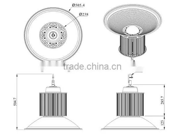 100W 120W 150W 180W 200W 240W 300W led high bay lighting high power luminaire LED factory light Taiwan MeanWell for hall stadium